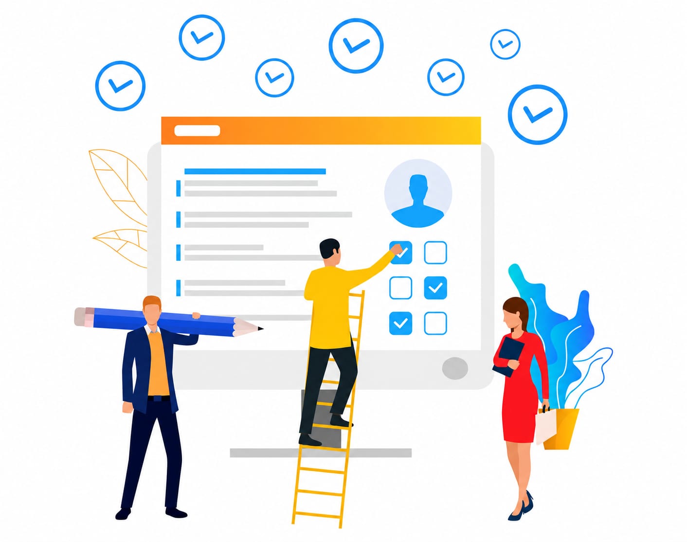 Dashboard Teamwork Illustration
